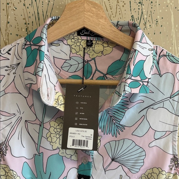 NWT Bad Birdie Sleeveless Golf Polo The Gardens size M - Picture 3 of 5